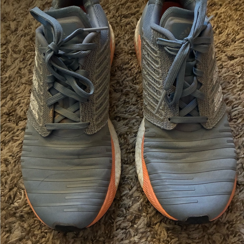 Adidas Solar Boost Running Shoes | Women’s Size 8.5 | Gray & Coral
